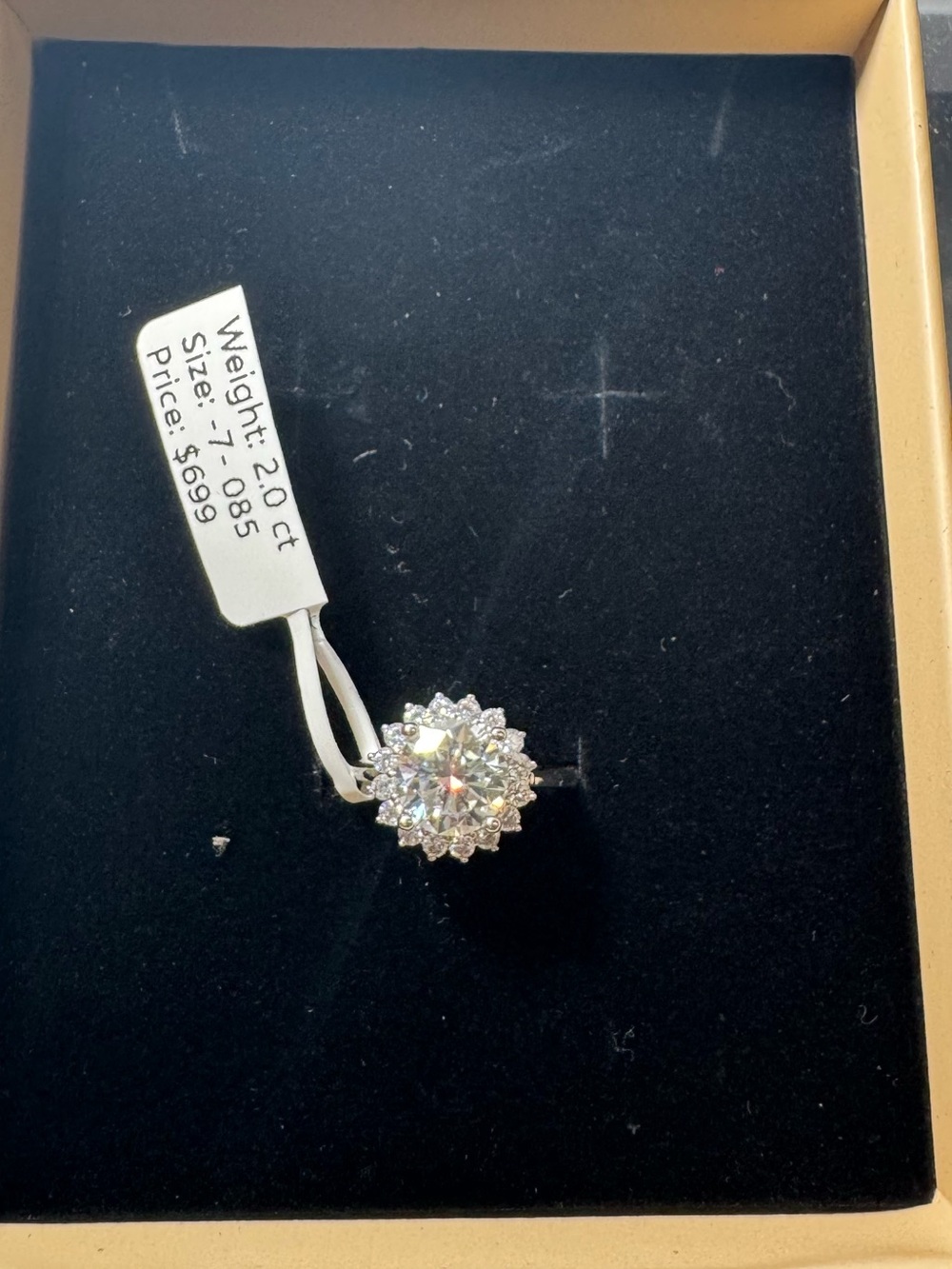 White Crystal Cluster Ring - Women Jewelry